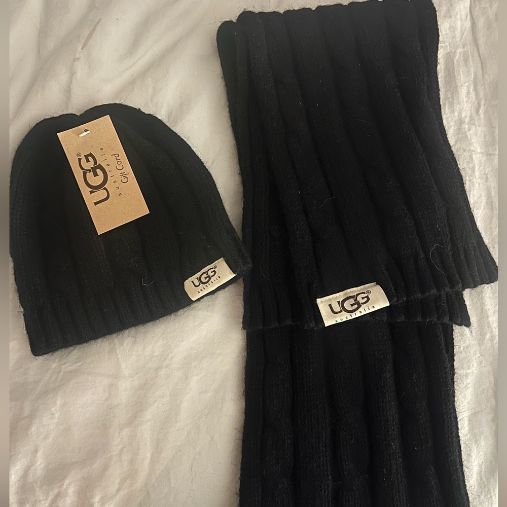 UGG scarf and matching beanie. Never worn, hat still has tag attached